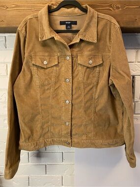 Vintage Gap Women’s XXL Camel Corduroy Trucker Jacket Made in Canada 2004